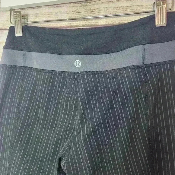 Lululemon women's cropped leggings black grey size 6 - Picture 3 of 6